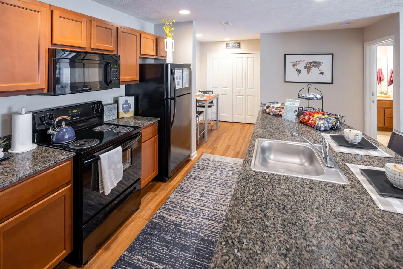 Kitchen at Campus Pointe Kent, Apartments in Kent, Ohio near Kent State University
