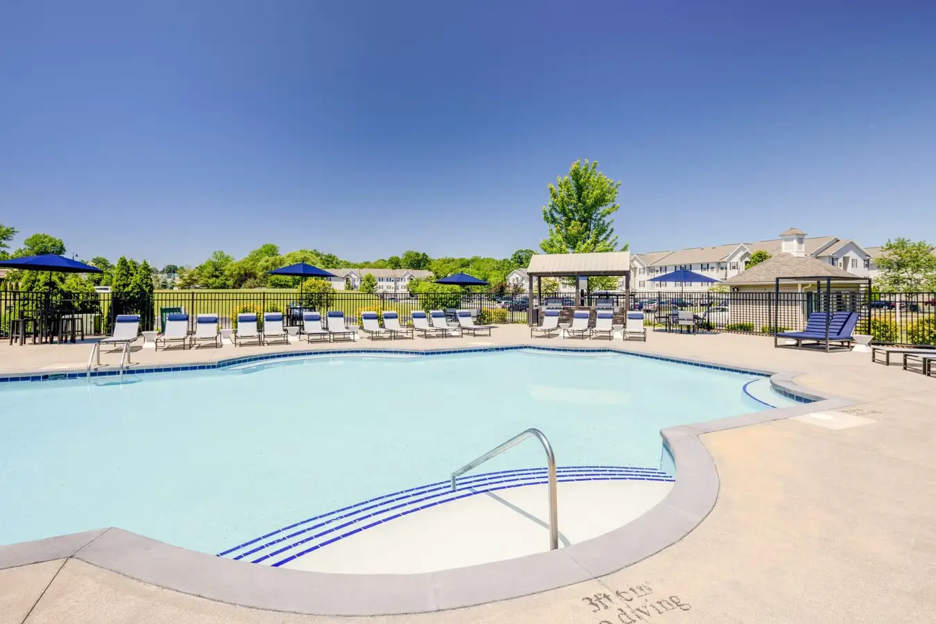 Swimming pool to cool off and relax at Campus Pointe Kent, Housing near Kent State University
